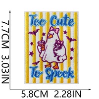 Lot de patchs brodés Halloween à thermocoller – Motifs fantômes, oies, sorcières et squelettes mignons pour vestes, sacs à dos, jeans et chapeaux