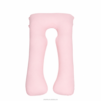 Oreiller de maternité ergonomique en mousse à mémoire de forme en U rose pour le soutien corporel pendant la grossesse et le confort de l'allaitement