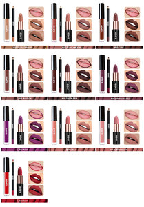 MLM OEM <b>Custom</b> Matte Lip Kit <b>Lipstick</b> Lip Gloss And Lip Liner Set Long Lasting Smudge Proof Private Label Transfer Proof Lip Set - Product Image 4