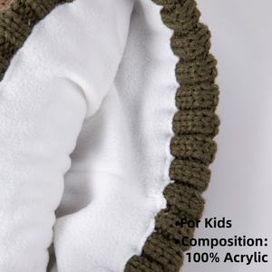 बच्चों के लिए सर्दियों डिजाइनर बेनी गर्म बालों वाली टोपी के साथ किशोर - Product Image 3