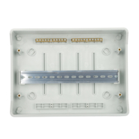 Boîtier de distribution électrique 12 voies IP65 Boîtier en plastique ABS PC avec rail pour usage domestique et industriel
