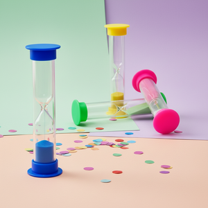 Horloge sablier anti-chute en verre de sécurité, légère, portable, écologique, durable, faite à la main, moderne, avec logo de marque personnalisé, vente en gros - Product Image 1