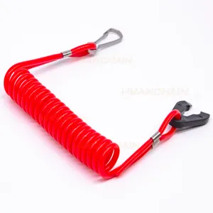 Colorful Retractable Steel Wire Rope Tool Lanyard For Boat Safety Accessories Other Lanyards Category