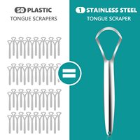 Nettoyant pour la langue en gros logo personnalisé professionnel 304 grattoir à langue plus large en acier inoxydable se débarrasser du nettoyeur de langue de mauvaise haleine