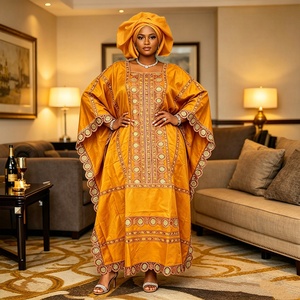 Abiti Africani Taglie Forti da Donna 2026 Nuovi Abiti Dashiki <span class=keywords><strong>Ankara</strong></span> Ricamati con Design Ricco in Bazin per Feste e Matrimoni - Product Image 4