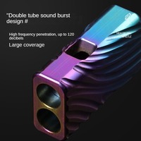 2024 nouveau EDC alliage de titane Double Tube chien sifflet arbitre sifflet avec son explosif porte-clés-fabricant de gros