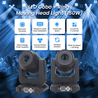 Projecteur LED mobile 150W pour scène, avec 3 prismes, Gobo, faisceau lumineux, DMX, pour bars et clubs
