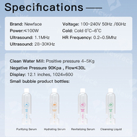 Nouvelle Machine de Beauté Faciale NewFace 2026 en Promotion CE 17-en-1 Hydrodermabrasion Aqua Peel Jet d'Oxygène