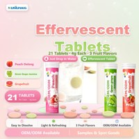 Comprimés Effervescents Xuhuang Vitamine C B3 B12 Pêche Raisin Vert Pamplemousse 21 Comprimés 84g OEM ODM Marque Privée Vente en Gros