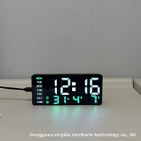 Rahmenlose LED Elektronische Wanduhr Leuchtende Anzeige Thermometer Grenzüberschreitende Nutzung; Multifunktionale Minimalistische Digitale Zeituhr