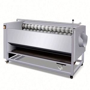 Automatic Commercial Fruit <b>Vegetable</b> Cassava Peel Small Ginger Sweet Small Potato <b>Brush</b> Wash Carrot Potato Washing Machine - Product Image 3