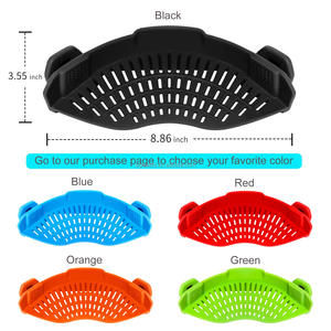 Clipon Lọc Silicone cho chậu và chảo pastrainer Clipon lọc thực phẩm cho meatvegetables trái cây Silicone nhà bếp chao - Product Image 3