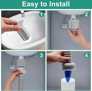 Accesorios Universales para Baño, Filtro Desodorante Flexible y Extensible de Plástico para Lavabo, Anti-Obstrucciones - Product Image 5