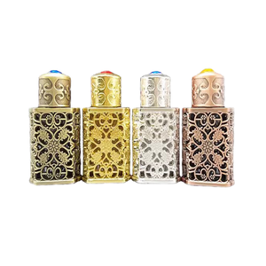 3ml Colorful <b>Empty</b> Metal Arabian <b>Perfume</b> Oil <b>Bottles</b> Cylinder Glass Zinc Luxury Glass Stick Box Packing Dropper Seal Packaging - Product Image 1