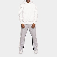 Joggers grande taille avec logo personnalisé Pantalons pour hommes empilés Loose Running Gym Sport Track Pantalons pour hommes Pantalons et pantalons de survêtement évasés cargo Pantalons pour hommes