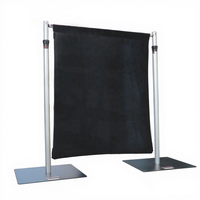 Système de toile de fond autoportant télescopique en alliage d'aluminium Techteam, conception modulaire, installation rapide pour mariages et événements extérieurs