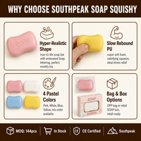 Jouet anti-stress souple en mousse PU à remontée lente Southpeak, jouet à presser, jouet sensoriel, vente en gros CE OEM B2B