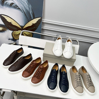 Chaussures de skate décontractées pour hommes, style luxe, artisanat original, en cuir véritable, à lacets, baskets quotidiennes, chaussures plates toutes saisons, artisanat original