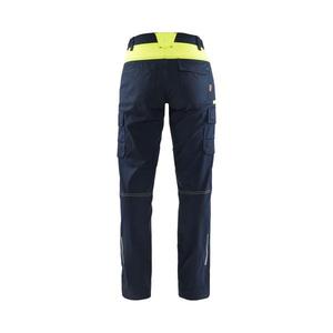 BLAKLADER - 714418328633C36 Pantalones industriales para mujer elásticos Azul marino oscuro/amarillo-PANTALÓN DE TRABAJO EAN 7330509894736 - Product Image 2