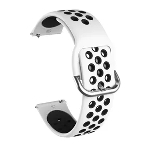 Voor Gear S3 Frontier Classic Galaxy Horloge Polsband Zacht Rubber Dual Color Sport Siliconen Horlogeband