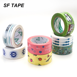 Biểu tượng tùy chỉnh in cá nhân trong suốt Bopp Băng hộp duy nhất hai mặt Acrylic carton niêm phong <span class=keywords><strong>100m</strong></span> đóng gói Băng đơn đặt hàng nhỏ - Product Image 1