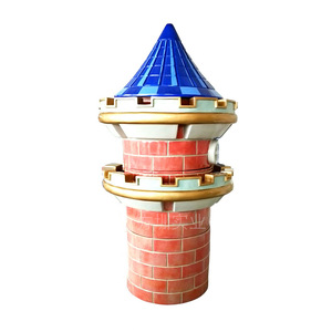 Decoración de Pared de Castillo de Fibra de Vidrio para Exteriores Fangzhun, Adorno Artificial con Temática de Hadas, Resistente a la Intemperie, Pintado, Autoportante - Product Image 5