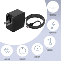 Chargeur mural GaN PD 65W direct d'usine, chargeur rapide interchangeable pour téléphone portable, ordinateur portable, ordinateur de bureau, Macbook