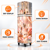 Écran LED d'affichage pour podium P1.86 P2 P2.5 GOB 3840Hz, luminosité intérieure 650 nits, service frontal, vitrine mobile à 360 degrés pour