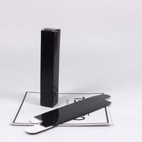 Boîte de papier Tube de brillant à lèvres Laser, boîte d'emballage de rouge à lèvres pliable avec Logo personnalisé blanc noir