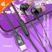 SOMIC TONE D23L Whitestone mfi IOS Earphone Digital 24 Bit Berkabel dengan Mikrofon, Earphone Stereo Hifi
