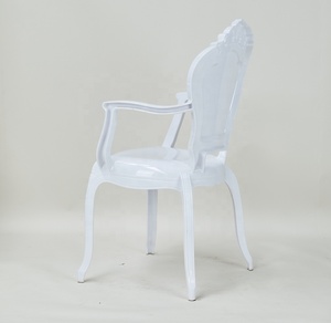 PC Resina Plástico Reposabrazos Color Blanco Banquete Salón Hotel Evento Fantasma Bella Silla - Product Image 4