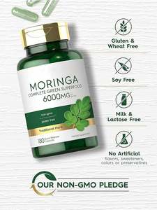 Etiqueta privada GMP Suministro de fábrica Cápsulas de hoja de moringa 120MG Proporciona energía para adultos 48 meses Vida útil - Product Image 5
