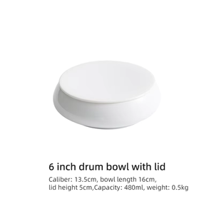 Tazón de Cerámica para Aperitivos con Tapa Esmaltada, Plato de Porcelana Estilo Europeo, Vajilla y Utensilios de Cocina para Hoteles y Restaurantes - Product Image 6