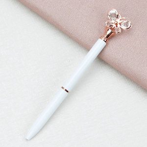 Regalo di lusso per ragazze in metallo con decorazioni per Natale, colorato, bello regalo di nozze, grande cristallo, penna a farfalla con diamante, regalo per lei - Product Image 2