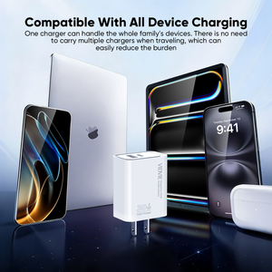 อะแดปเตอร์ชาร์จเร็ว <span class=keywords><strong>VIDVIE</strong></span> QC3.0 Gan ชาร์จเร็วแบบ USB C และ USB A  กำลังไฟ 30W  ปลั๊กแบบ US สำหรับ Samsung คุณภาพดี - Product Image 5