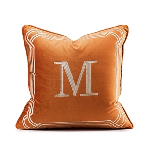 Decorative Throw <strong>Pillow</strong> Covers 18*18 Square Couch <strong>Pillow</strong> Covers Velvet Embroidered Sofa Boho Cushion <strong>Pillows</strong> <strong>Navy</strong> - Product Image 2