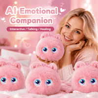 Ours Compagnon IA à Cœur Batteur en Peluche Douce avec Réflexions Émotionnelles Musicales pour la Relaxation, Animal de Compagnie de Bureau, Cadeau pour Enfants ODM