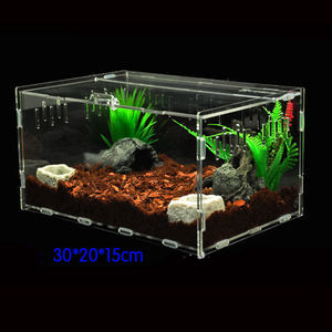 Bahar işareti özelleştirilmiş şeffaf akrilik bukalemun örümcekler Beetle <span class=keywords><strong>Tarantula</strong></span> sürüngen teraryum kutusu kafes - Product Image 6