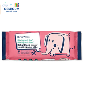 Lingettes pour bébé QIMEI OEM en gros, lingettes humides à l'aloe vera bio, naturelles, non parfumées, 100% à base de plantes, échantillon gratuit - Product Image 5