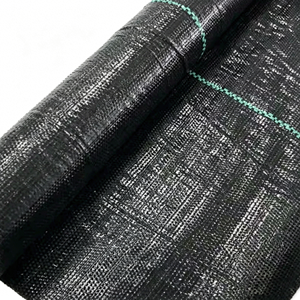 DaringFish 1m X 10m Membrane de contrôle HDPE robuste pour aménagement paysager, gazon artificiel <span class=keywords><strong>noir</strong></span> tissé - Product Image 2