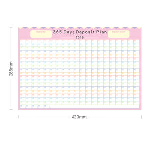 Calendario de pared para el hogar <span class=keywords><strong>365</strong></span> días Plan de depósitos Horario de autodisciplina - Product Image 3