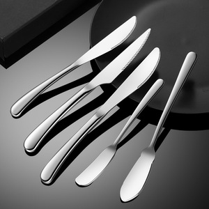 Juego de Cubiertos de Acero Inoxidable 304, Elegante y Reforzado, Cuchillo, Tenedor y Cuchara para Carne, Serie <span class=keywords><strong>Viya</strong></span>, Estilo Minimalista, Pulido Espejo, para Hotel - Product Image 4