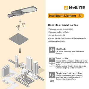 Luminaire de rue extérieur moderne et élégant en aluminium moulé sous pression IP65 à haut lumen LED - Product Image 4