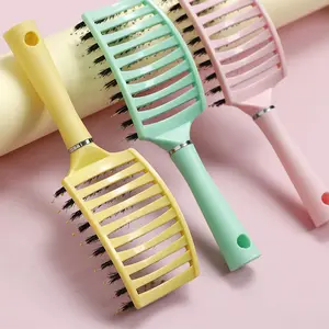 Ribs Comb Bristle Mane Hair Massage Scalp Large Curved Comb High Styling Hair Comb