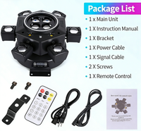Lumière de scène mobile à LED 120W à 6 bras, contrôle DMX512/activation sonore, RGBW, compatible maison intelligente, pour éclairage de scène/discothèque/fête
