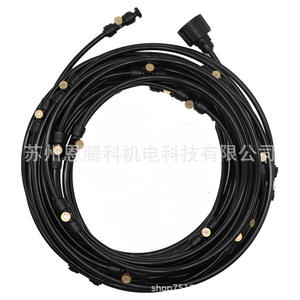 Sistema de Atomización de Latón de Baja Presión, Tubería de 10 m, 12 Soportes para Pulverizadores, 14 Boquillas con Conector Estándar Estadounidense, Humidificación para Exteriores - Product Image 5