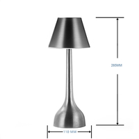 Lampe de table LED avec RGBCW, charge sans fil, lampe de chevet rechargeable, lampe de bureau en métal