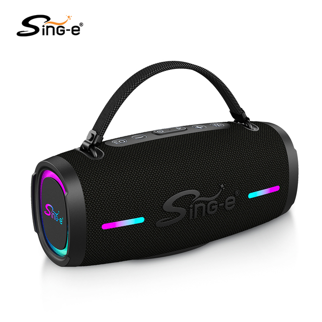 SING-E CQS-S556 Outdoor USB/AUX/TF Card HIGH POWER Wholesale Bt Speaker with Colorful Lights High Professional Karaoke Speakers