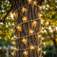 Guirlande lumineuse LED pour extérieur, étanche IP44, décoration de jardin, 100 LED, fleurs de cerisier Sakura, jolie guirlande LED, design pour cour