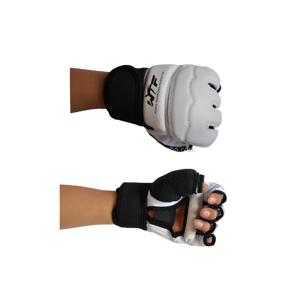 Wit TKD hand protector handschoenen, taekwondo apparatuur